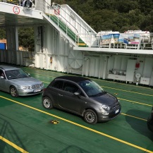 Our little chariot on the great big ferry