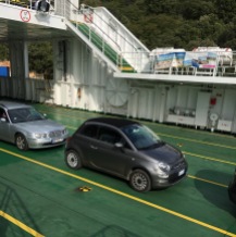 Our little chariot on the great big ferry